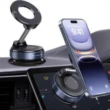 Vacuum Magnet Car Bracket Upgraded Version Multi-angles Adjustment Strong Magnetic Suck Foldable Car Navigation Phone Holder