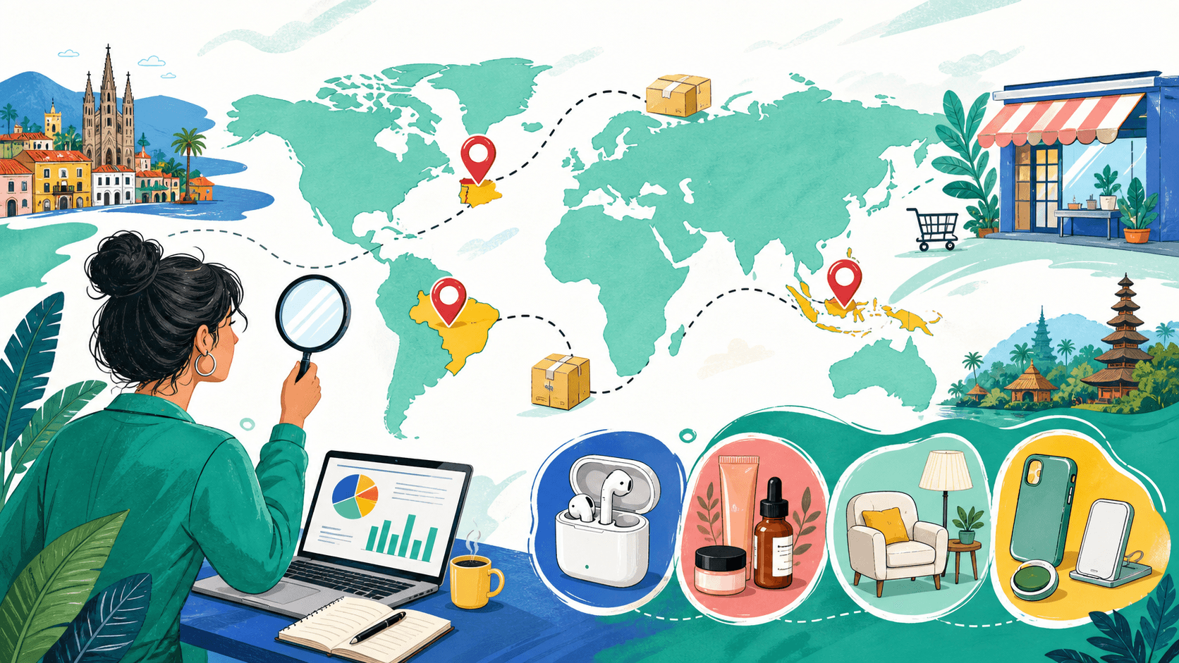 Countries and categories worth watching in affiliate commerce illustration