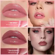 QIBEST 8 colores brillo de labios acuoso desnudo lápiz labial líquido